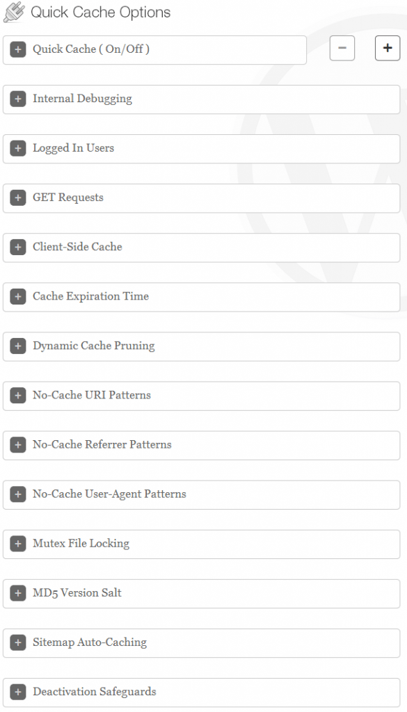 Quick Cache Config Options ‹ Luisa Ambros — WordPress