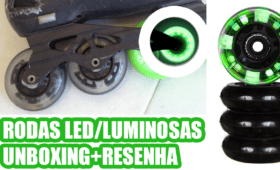 Rodas Traxart LED Verde Luminosa para patins inline: Unboxing e review/resenha opinião